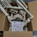 36" Skeleton Halloween Decorations, 3FT Realistic Full Body Movable Posable Joints Skeleton, Creepy Halloween Plastic Skeleton for Graveyard Decorations, Haunted House Props Indoor/Outdoor Decor