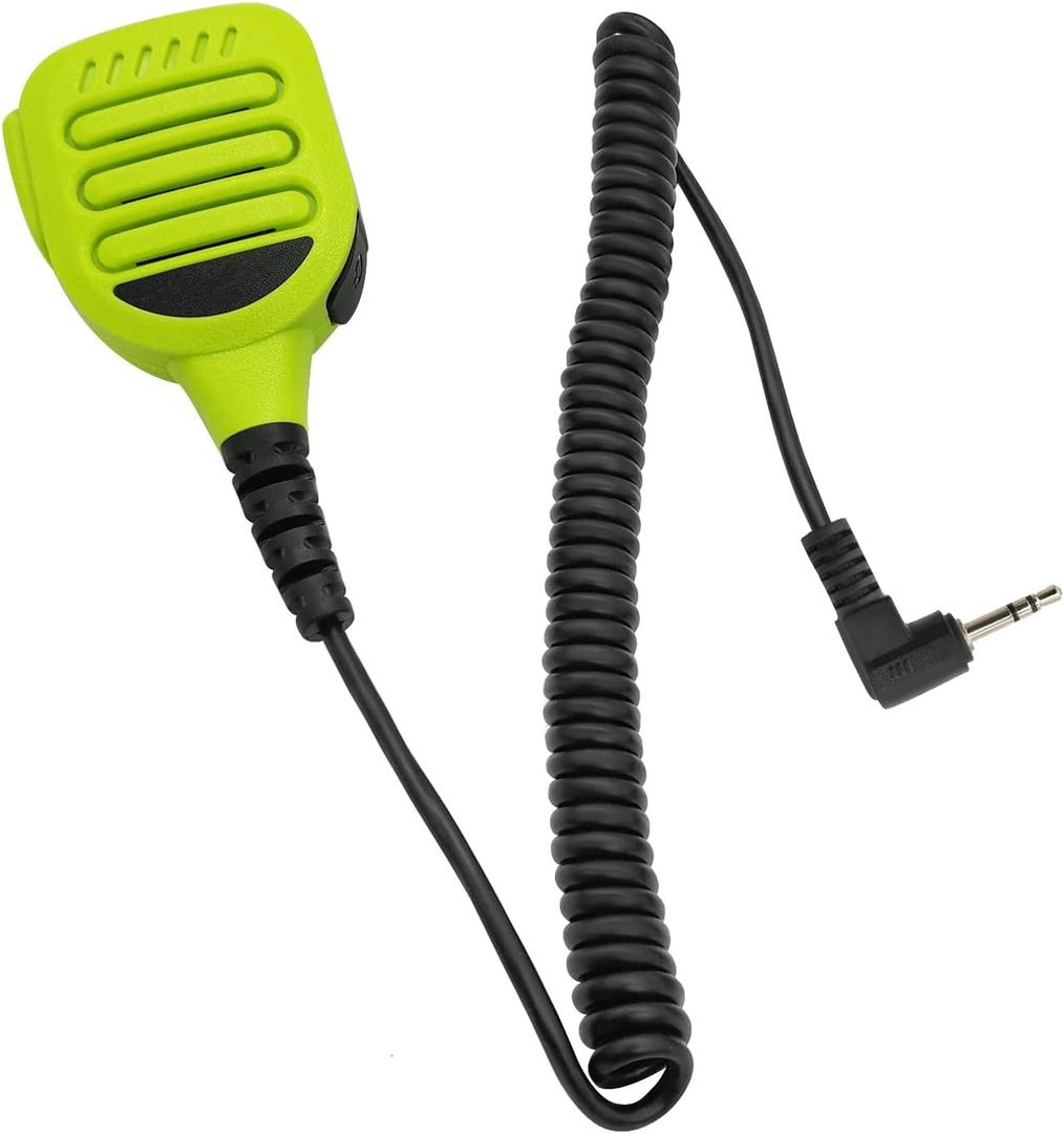 1 Pin 2.5mm Shoulder Mic Ptt Microphone Lapel Mic for Motorola Talkabout Radio Extreme t475 t470 Series t600 t605 t800 472 Walkie Talkies (IP65 Waterproof) (Green)