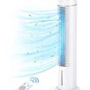 TaoTronics Evaporative Air Cooler, 3-in-1 45" Air Cooler, Tower Fan and Humidifier, 80° Oscillating Cooling Fan with 4 Speeds, 3 Modes, 6L Water Tank, Remote Control, for Bedroom, Living Room, Office