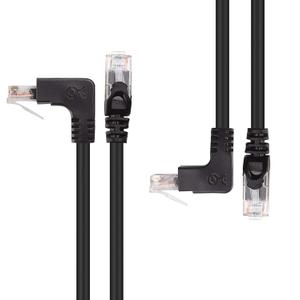 Cable Matters 10Gbps Combo-Pack 90 Degree Cat 6 Ethernet Cable - 10ft, Cat6 Right Angle Ethernet Cable (Right Angle Up and Down Connectors) (10 Feet)