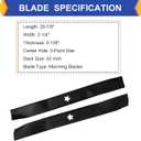 (2 Pack) Replacement Lawn Mower Mulching Blades for 134149 138498 138971 422719 532134149 - Fits Craftsman LT1000 LT2000 YT4000 Husqvarna YTH18542 YT150 Rider Lawn Tractor - 42” Deck