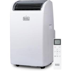 BLACK+DECKER Smart Portable Air Conditioner, 14,000 BTU (10,200 BTU SACC) for Rooms up to 700 Sq. Ft., Smart Portable AC with Follow Me Remote and Window Kit, BPACT14WT, White
