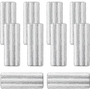 10Pcs Joymoop Mop Replacement Pads, 13 * 4.9'' Universal Mop Pads Mop Head Refills Washable Wet Mop, Compatible with Most 11-13 Size Mops (White)