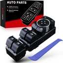 Master Power Window Switch Fits for:-Ford F150 2015 2016 2017 2018 2019 Front Left Driver Side Control Switch OE# FL3Z14529BA, FL3Z-14529-BA, SW7441, DWS2129, SM2548