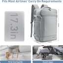 SHOWKOO Laptop Backpack for 17 Inch Laptop, 40L Expandable Large Capacity Backpack, TSA Carry On Travel Backpack with Padded Laptop Compartment, Water-Resistant College & Commuter Bag,Gray