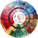 Dimensean 36 Pcs Embroidery Threads Rainbow Embroidery Floss Cross Stitch Cotton Floss Skeins Hand Craft Premium Rainbow DIY Sewing Tool Multiple Colour