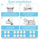 Toddler Airplane Travel Bed, Airplane Seat Extender for Kids, Plane Must Have for Toddlers, Baby Travel Essentials for Flying, Portable Travel Bag Foot Rest for Flights(Grey)