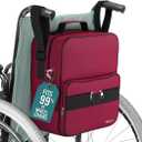 Deluxe Wheelchair Bag  Storage Backpack for Adults  Hangs Securely on Wheelchair Back  Organiser for Mobility & Electric Wheelchairs  Wine
