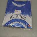 YZMI in April We Wear Blue Autism Awareness Shirt Rainbow Short Sleeve Pattern Tops Bleached L