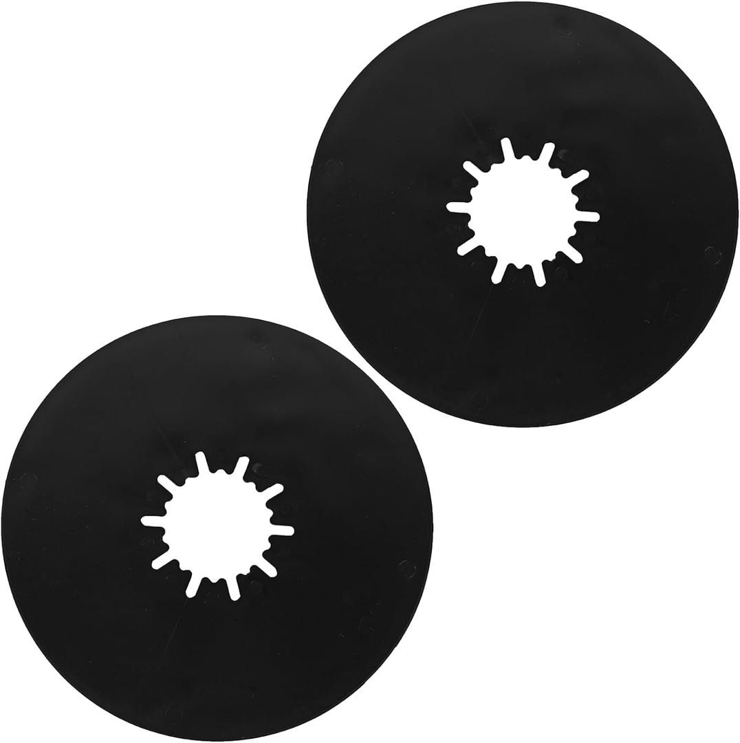 TonGass (2 Pack, Black) 5th Wheel Hitch Lube Plate 12in RV Camper Trailer Fifth Wheel Plate Wheel Accessories for 5th Wheel Trailer Safety Kit
