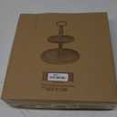Tiered Tray Two Tier Trays Round Rustic Cupcake Stand,Serving Cakes Holder with Handle for Living Room,Party