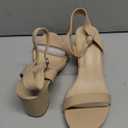 Ankis Nude Black Heels, 2.5'' Block Chunky White Clear Silver Heel Dressy Open Toe Heels For Women Ankle Strap Low Short Thick Strappy Dress Comfortable Sandal Casual Party Wedding Event Summer Shoes (9)