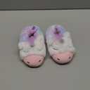 LseLom Toddler Girls Unicorn Slippers Dinosaur Boys Slippers Slip Resistant Little Kid House Shoes (1 Big Kid, Purple)