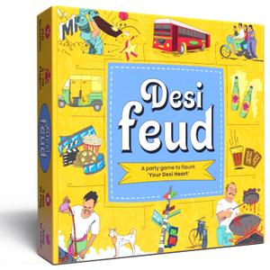 Desi Feud Board Game | Ultimate Survey Gameshow | Fun for Friends & Family | Great for House Party, Gifting & Road Trips | Easy to Play