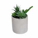 Fake Plants Artificial Tropical Plants Indoor in White Pot for Home Office Desk Accessories Bathroom Sage Green Decor