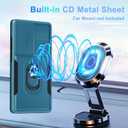 Compatible with Samsung Galaxy S25 Ultra Case Built in Slide Camera Lens Cover+Screen Protector+Ring Holder,Heavy Duty Shockproof Full Body Phone Cover,2025 Blue