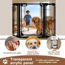 WAOWAO Clear Acrylic 40" Extra Tall Baby Gate for Stairs Modern Design Acrylic Auto Close Pet Gate, 29.52"-47.24" Wide Safety Baby Gate for Doorways,Black Clear Dog Gates Indoor, Hallways,Kitchen