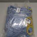 Pack of 50 Spandex Dusty Blue Chair Sashes with Gold Buckles, Stretch Chairs Bands Bows for Wedding Birthday Party Baby Shower Christmas Events Decorations (Dusty Blue Sashes, Gold Buckles)