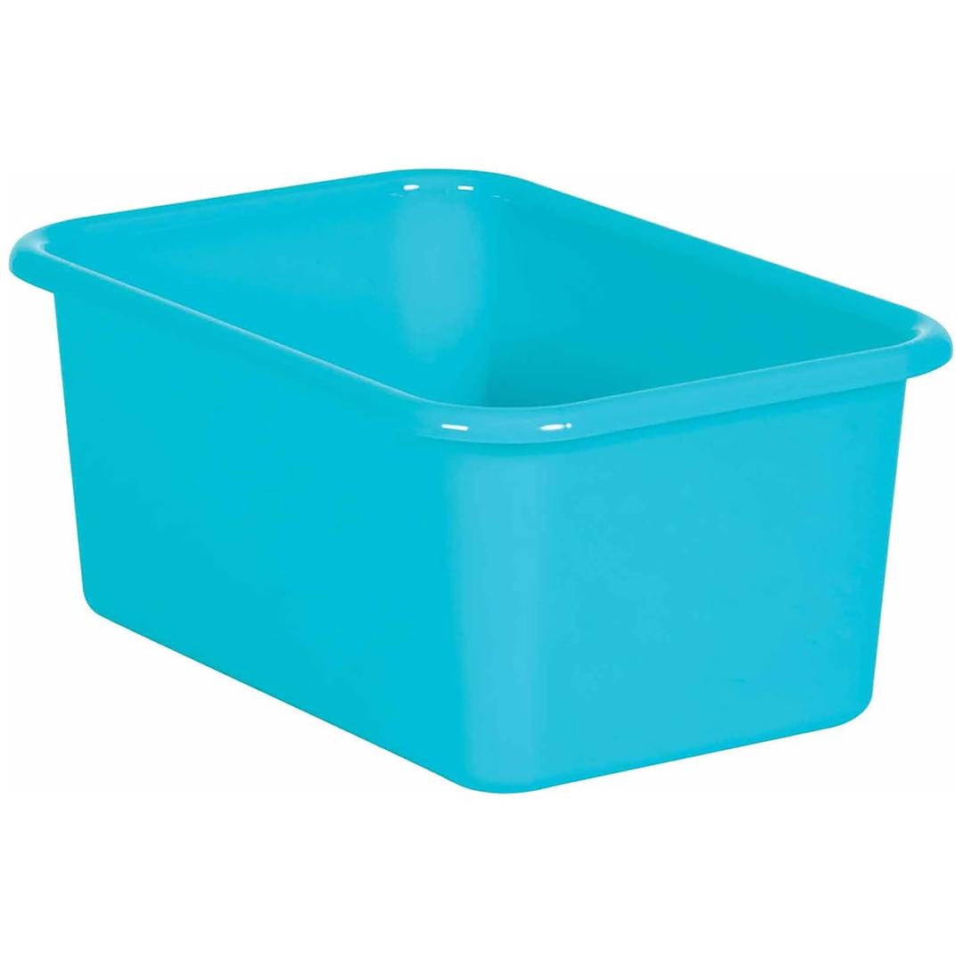 Teacher Created Resources Teal Small Plastic Storage Bin