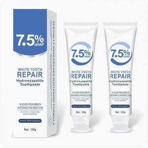 Hydroxyapatite Toothpaste for Advanced Enamel Protection,Hydroxyapatite Toothpaste,Gentle Mint, Fresh Breath, Daily Use for Oral Health (2pcs)