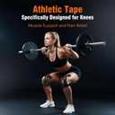 9 Pcs Precut Kinesiology Tape for Knees - Pro Waterproof and Breathable Knee Tape - Latex-Free and Elastic Athletic Tape for Stability Support