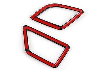 2PCS Side Air Vent Sticker AC Decal Trim Carbon Style ABS Decal Cover fits for BMW 5 Series F10 F11 2011 2012 2013 2014 2015 2016 Interior Accessories