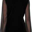 Alex Evenings Women's Blouse with Embellished Ruched Waist (Black) L