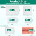 560Pcs Dish Packing Supplies for Moving, 280Thickened High-Density Foam Wrap Pouches & Sheets for Plates and Fragile Shipping Storage, 4 Sizes (16x12",12x12",12x7.8",7.8x7.8")with 280 Fragile Stickers