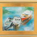 Creative Mark Plein Air Style Frame, Hand Leafed Gold, 9x12-2.75" Wide Moulding with 1/2" Rabbet Depth, Open Back W/O Glazing, Museum Quality, For Art Panels, Stretched Canvas, Pictures & More