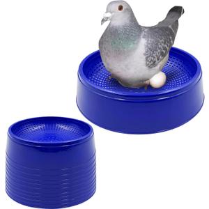10PCS Pigeon Nest Bowl, Plastic Racing Pigeon Breeding Hatching Nest Box Egg Basin for Quails Doves and Small Birds,Pet Cage Supplies