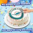 7.5 miami Basketball Cake Topper – Round Edible Birthday Cake Decorations, Happy Birthday Cake