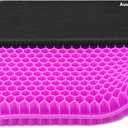 Plus Size Gel Seat Cushion for Long Sitting, Extra Large and Thick Pressure Relief Seat Cushion for Back, Hip, Sciatica, Tailbone Pain, Use for The Office, Wheelchair, Car, Trip, Recliner.(Rose Pink)