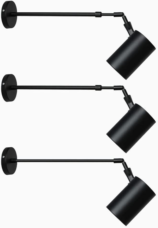Spotlight3 Pcs Adjustable Spotlight Fixture Bedside Reading Lamp, Telescopic Surface Mounted Spot Light, 180+90 Ceiling/Wall Swivel Lamps for Living Room Bedroom Headboard Sconces/3000K