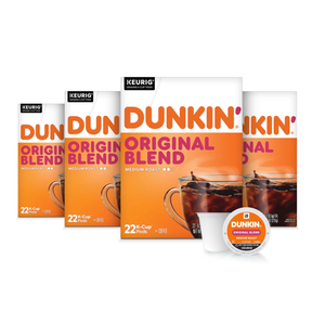 Dunkin’ Original Blend Medium Roast Coffee, Keurig K Cup Pods, 22 Count Box, 4 Pack BBD  MAR-21-2027
