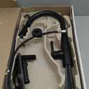 Delta Essa Matte Black Kitchen Faucet with Pull Down Sprayer, Modern Single Hole Kitchen Sink Faucet, Single Handle, Matte Black 9113-BL-DST