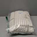 MooMee Striped Duvet Cover Set 100% Washed Cotton Linen Like Textured Breathable Durable Soft Comfy (Almond Milk Grey Classic Stripes, King 104"x90")