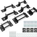 KUAFU 3rd Row Seat Brackets Compatible with 2000-2014 Chevy Chevrolet Tahoe GMC Yukon Style Split 3rd-Row Seats with Strikers and Bolts, Steel and Black