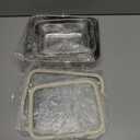 3-Piece Extra Thick 304 Stainless Steel Food Storage Containers with Non-Stick Bottom, Airtight Glass Lids & Silicone Seal, Stackable Kitchen Organization Boxes for Food Preservation