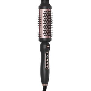 Thermal Brush, 1.7 Inch Heated Round Brush for Women, Dual Voltage Negative Ion Hot Brushes Styler for Blowout Look, Curling & Volumizing & Straightener for Dry Hair (Black)