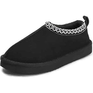 Slippers for Women Genuine Suede Water Resistant Women's Slippers with Memory Foam and Faux Fur Lining Comfy Slippers Gifts for Women Footwear, Size 5.5