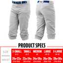 Franklin Sports Youth Baseball + Softball Pants - Knee High Pants for Boys + Girls Knicker Style with Belt Loop