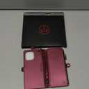 Defencase Compatible with iPhone 14 Pro Max Case Wallet with RFID Blocking Card Holder for Women Men, PU Leather Magnetic Snap Flip Zipper Strap Wallet Phone Case Fit for iPhone 14 Pro Max, Wine Red