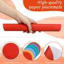 Yeaqee 120 Pcs Disposable Paper Placemats 12 Inch Round Paper Place Mats Blank Table Mats for Restaurant Catering Dining Weddings Birthday Table Holiday Parties Supplies(Colorful), 12 inches/ 30.5 cm