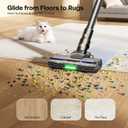 Trucozie Cordless Vacuum Cleaner, Self-Standing Lightweight Stick Vacuum with 50 mins Runtime, Powerful Suction, Anti-Tangle Wireless Vacuum for Home, Hardwood Floor, Carpet, Pet Hair, Black