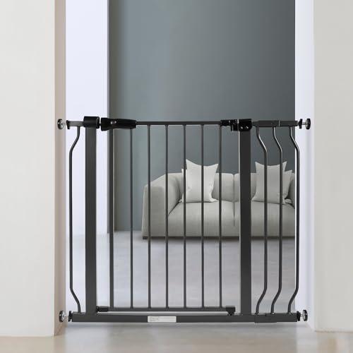 BalanceFrom Easy Walk-Thru Safety Gate for Doorways and Stairways with Auto-Close/Hold-Open Features, Fits 62,20 - 71,65Inch Openings, Graphite