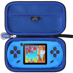 Aproca Case Compatible with Beijue/TaddToy/GREENCREEK 16 Bit Handheld Games, Portable Storage Bag for Accessories - Blue (Case Only)