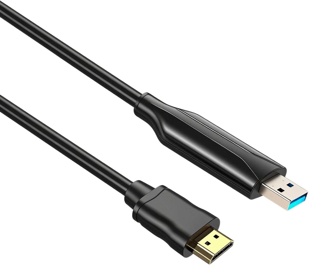 USB 3.0 to HDMI Adapter Cable 4.9FT, 1080P 60Hz USB-A to HDMI Full HD for Monitor, PC, Laptop, TV, Projector Compatible with Windows 7/8/8.1/10/11/XP/Mac OS - Requires Driver Installation