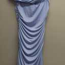 Xineicy Women's Off Shoulder Long Sleeve Tops Sexy Y2K Crop Top Going Out T-Shirt (Medium, A Blue)