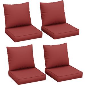 UDPATIO Outdoor Cushions for Patio Furniture, 4'' Replacement Cushions for Outdoor Furniture, 4 Seat Water-Resistant Outdoor Sectional for Sofa Couch Chair (Burgundy) UDPATIO Outdoor Cushions for Patio Furniture, 4'' Replacement Cushions for Outdoor Furniture, 4 Seat Water-Resistant Outdoor Sectional for Sofa Couch Chair (Burgundy)