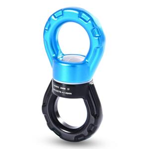 PACEARTH Swing Swivel 35KN Breaking Strength 360 Rotator Safety Rotational Device Hanging Accessory for Rock Climbing, Hanging Hammock, Web Tree Swing, Aerial Dance, Children's Swing Spinner Hanger (Large, Blue-black)